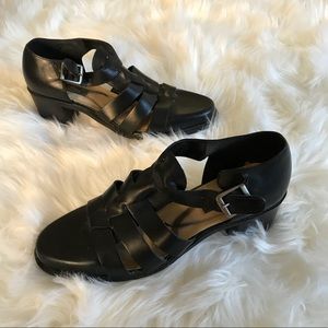 WESTIES Vintage Leather Chunky Heels